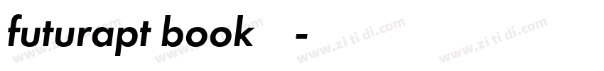 futurapt book字体下载字体转换